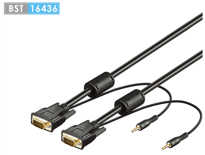 Full HD SVGA Monitor cable - VGA plug (15-pin)