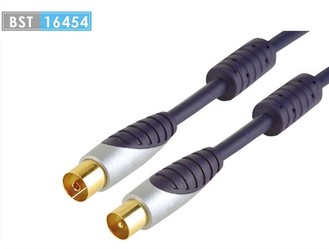 Antenna connection cable IEC/coax plug to IEC/Coaxial jack