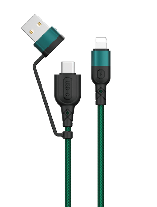 2 in 1 USB 2.0 A-Lightning/Micro usb cable