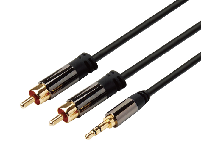3.5mm male to 2RCA male audio cable2