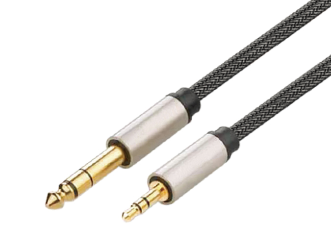 6.35mm male to 3.5mm male audio cable