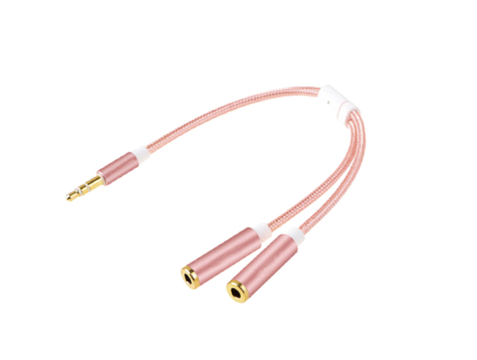 3.5mm male to dual female audio cable