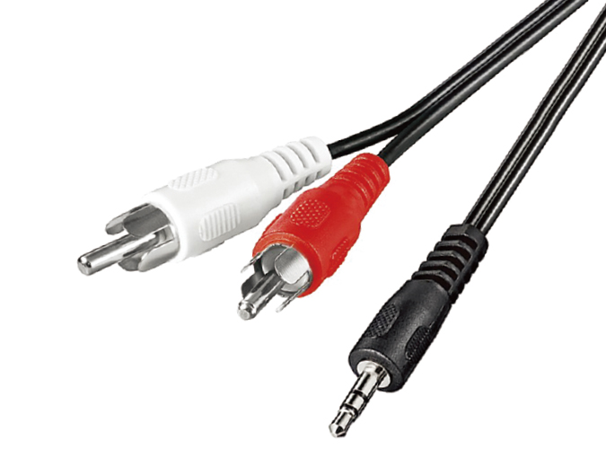 3.5mm male to 2RCA male audio cable3