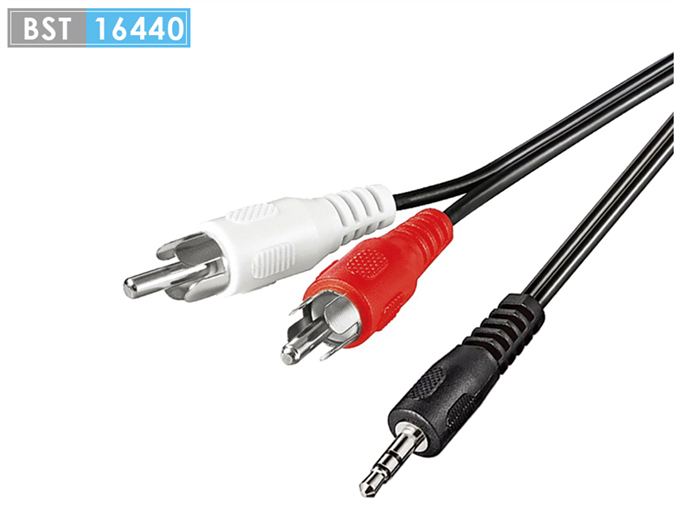3.5mm Male to 2RCA Male Audio Cable