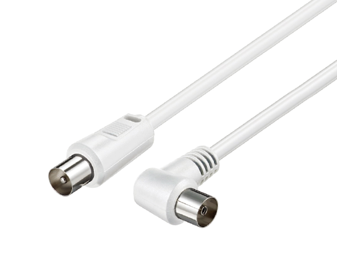Antenna connection cable 90 degrees IEC plug